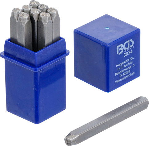 BGS Technic 9-3034 beütő készlet, szám, 4 mm, 9 darabos termék fő termékképe