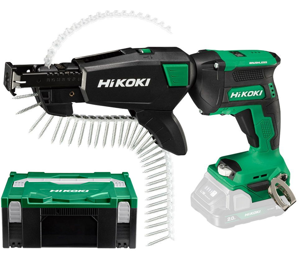 HiKoki W18DA-W3Z akkus levehető táras gipszkarton csavarozó (akku és töltő nélkül, Hitbox kofferben) termék fő termékképe
